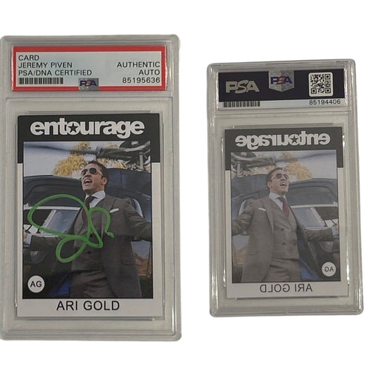 Jeremy Piven Autographed Ari Gold Entourage Card Helicopter Green Ink PSA Auto Authentic