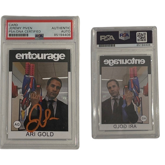 Jeremy Piven Autographed Ari Gold Entourage Card Water Gun Orange Ink PSA Auto Authentic