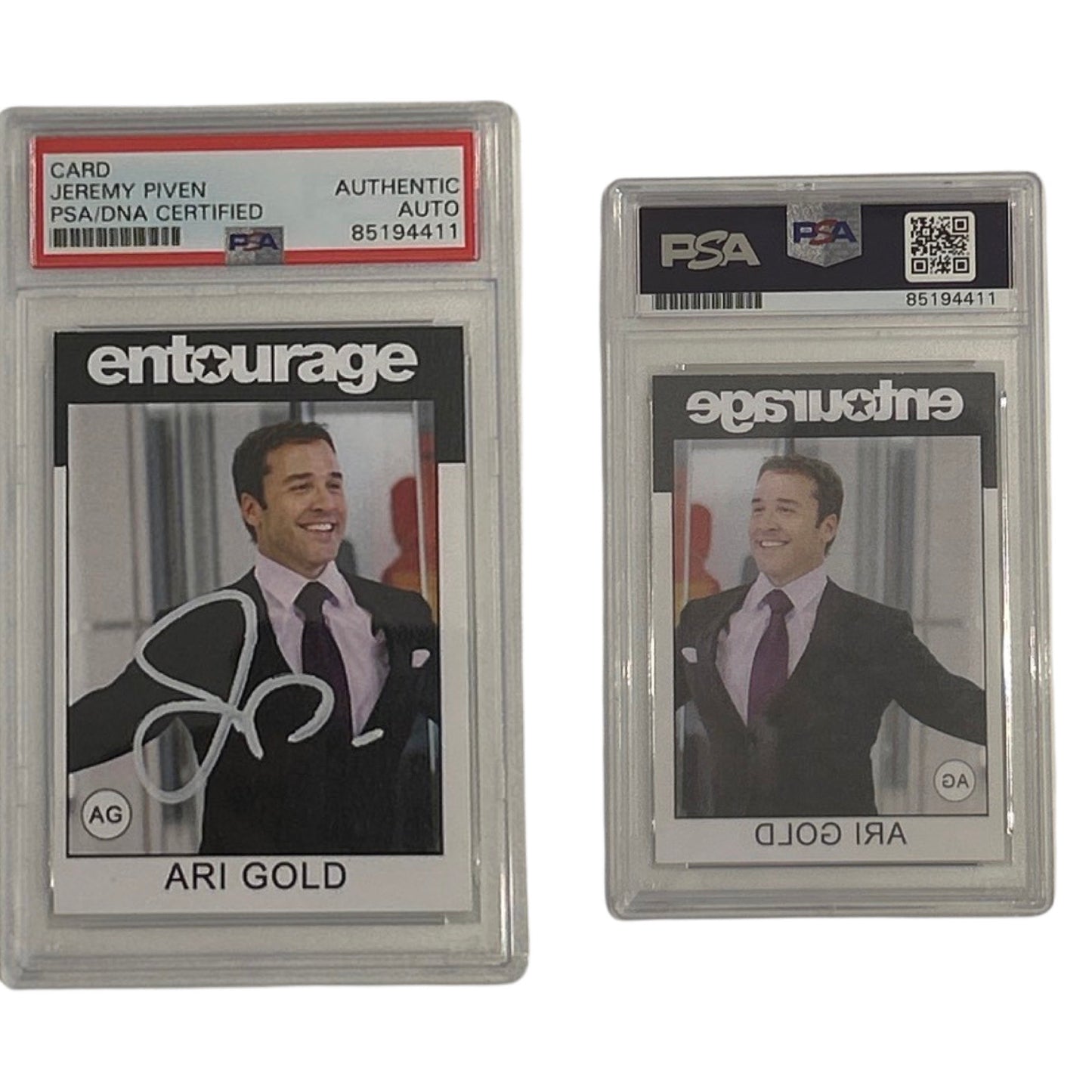 Jeremy Piven Autographed Ari Gold Entourage Card Arms Out White Ink PSA Auto Authentic