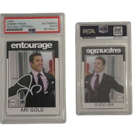 Jeremy Piven Autographed Ari Gold Entourage Card Arms Out White Ink PSA Auto Authentic