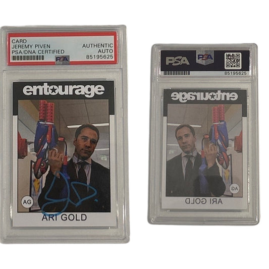 Jeremy Piven Autographed Ari Gold Entourage Card Water Gun Blue Ink PSA Auto Authentic