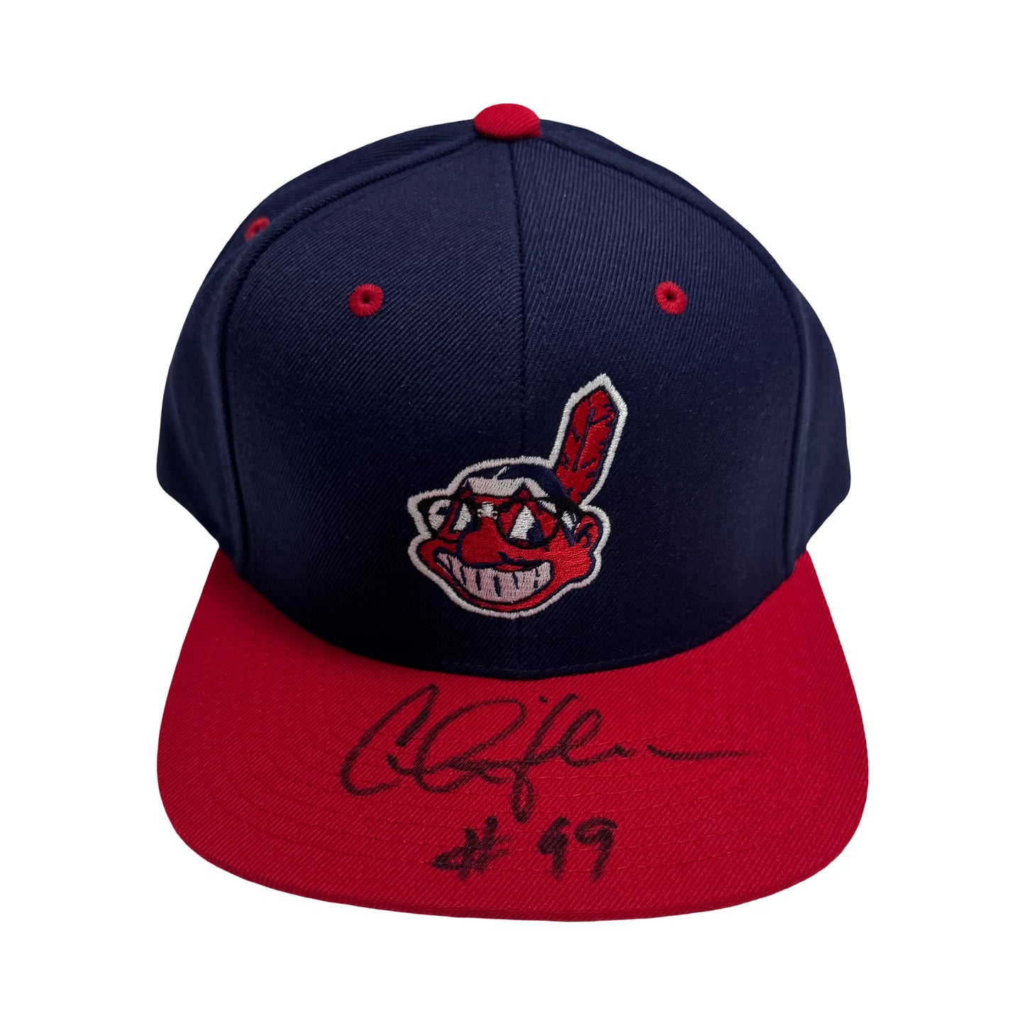 Charlie Sheen Major League Snapback Hat Beckett BAS