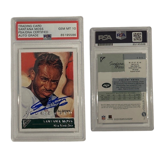 2001 Santana Moss Topps Gallery Rookie #131 PSA GEM MT 10 Auto