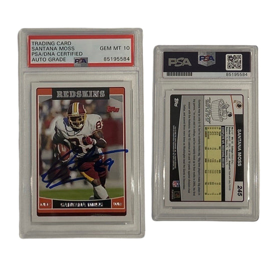 2006 Santana Moss Topps #245 PSA GEM MT 10 Auto