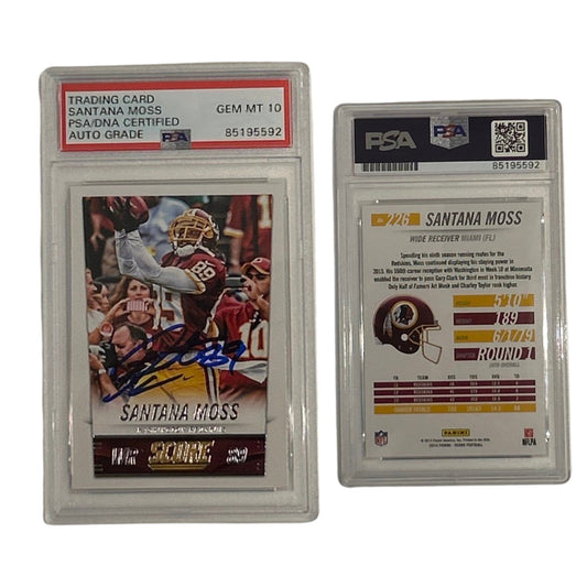 2014 Santana Moss Panini Score #226 PSA GEM MT 10 Auto