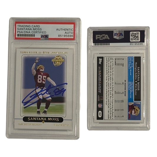 2005 Santana Moss Topps 50th Anniversary #267 PSA Authentic Auto