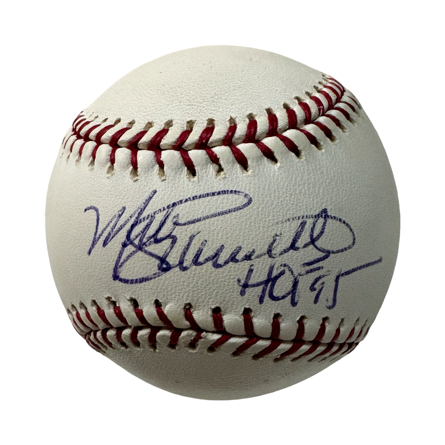 Mike Schmidt Autographed Philadelphia Phillies Official National League Baseball HOF 95 Inscription JSA
