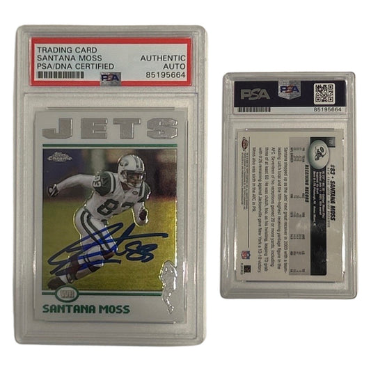 2004 Santana Moss Topps Chrome #77 PSA Authentic Auto