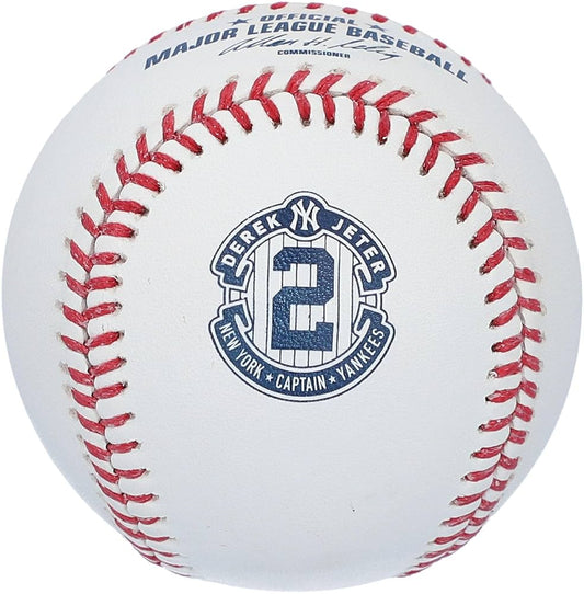 Derek Jeter Unsigned New York Yankees Rawlings Retirement Logo Baseball