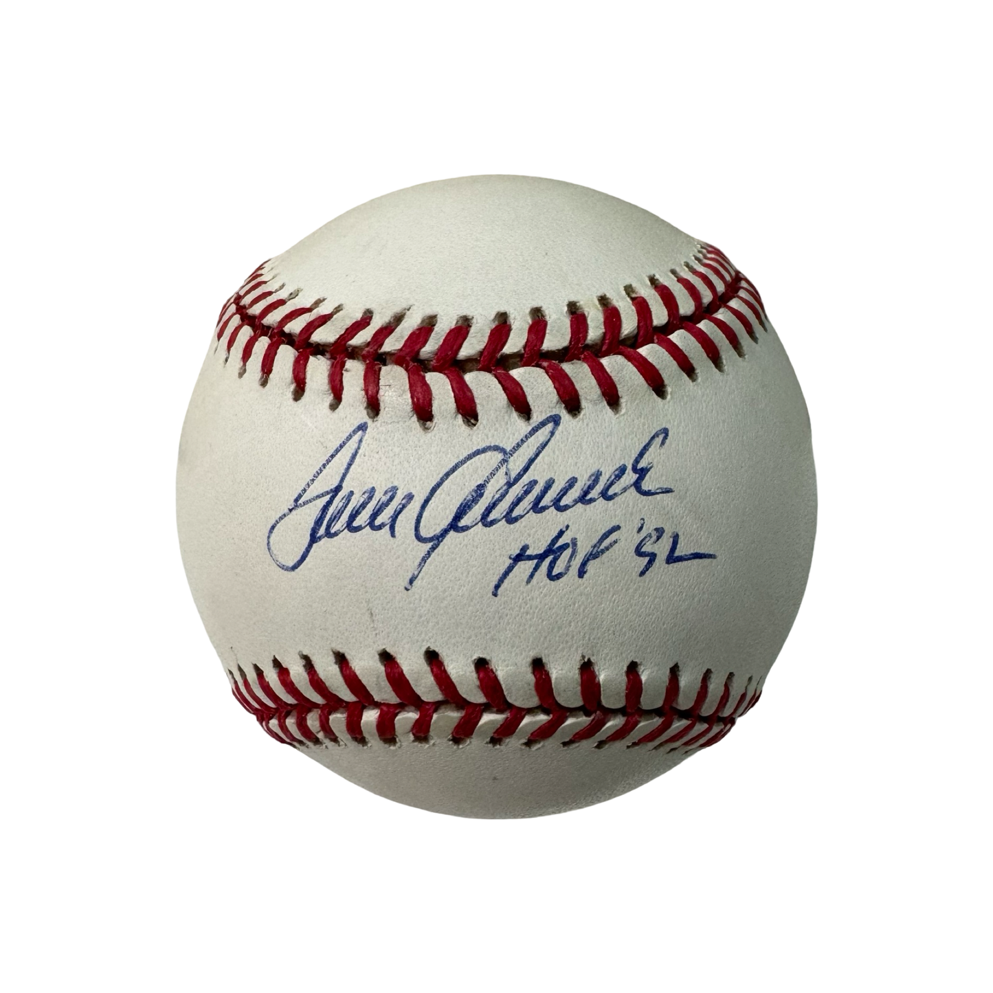 Tom Seaver Autographed New York Mets Official National League Baseball HOF 92 Inscription Beckett