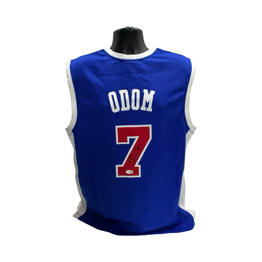 Lamar Odom Autographed Los Angeles Clippers Blue Authentic Swingman Mitchell & Ness Jersey JSA