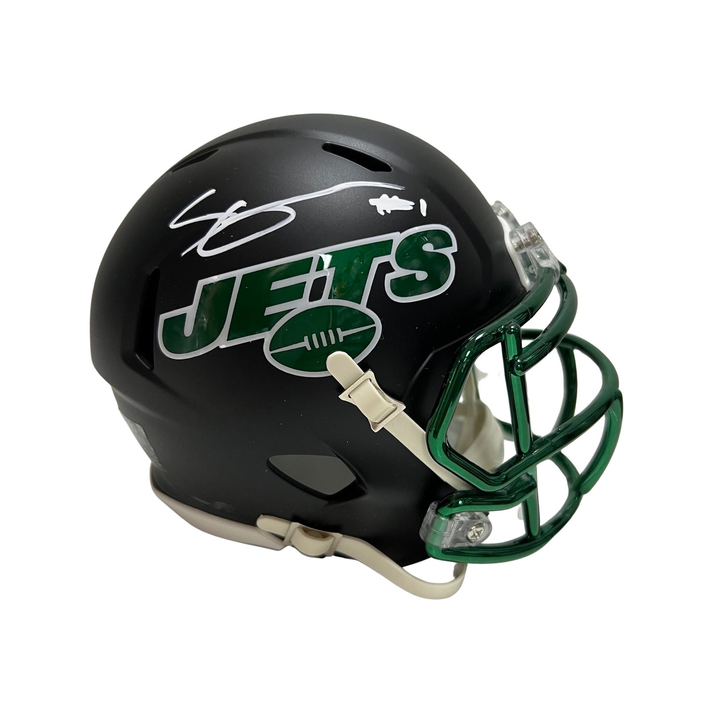 Sauce Gardner Autographed New York Jets Alternate Black Mini Helmet Beckett