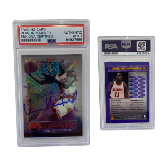 1993-94 Vernon Maxwell Topps Finest #161 Autographed PSA Auto Authentic