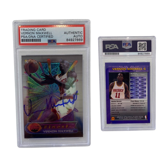1994-95 Vernon Maxwell Topps Finest #161 Autographed PSA Auto Authentic