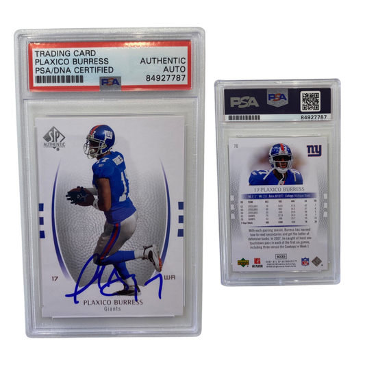 2007 Plaxico Burress Upper Deck SP Authentic #70 Autographed PSA Auto Authentic