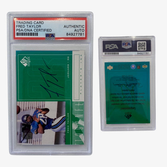 1998 Fred Taylor Upper Deck SP Authentic Rookie Card Players Ink #FT Autographed PSA Auto Authentic