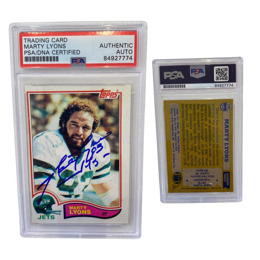 1982 Marty Lyons Topps #175 Autographed PSA Auto Authentic