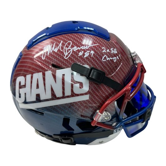 Mark Bavaro Autographed New York Giants Hydro Dipped F7 Authentic Helmet “2x SB Champs!” Inscription JSA