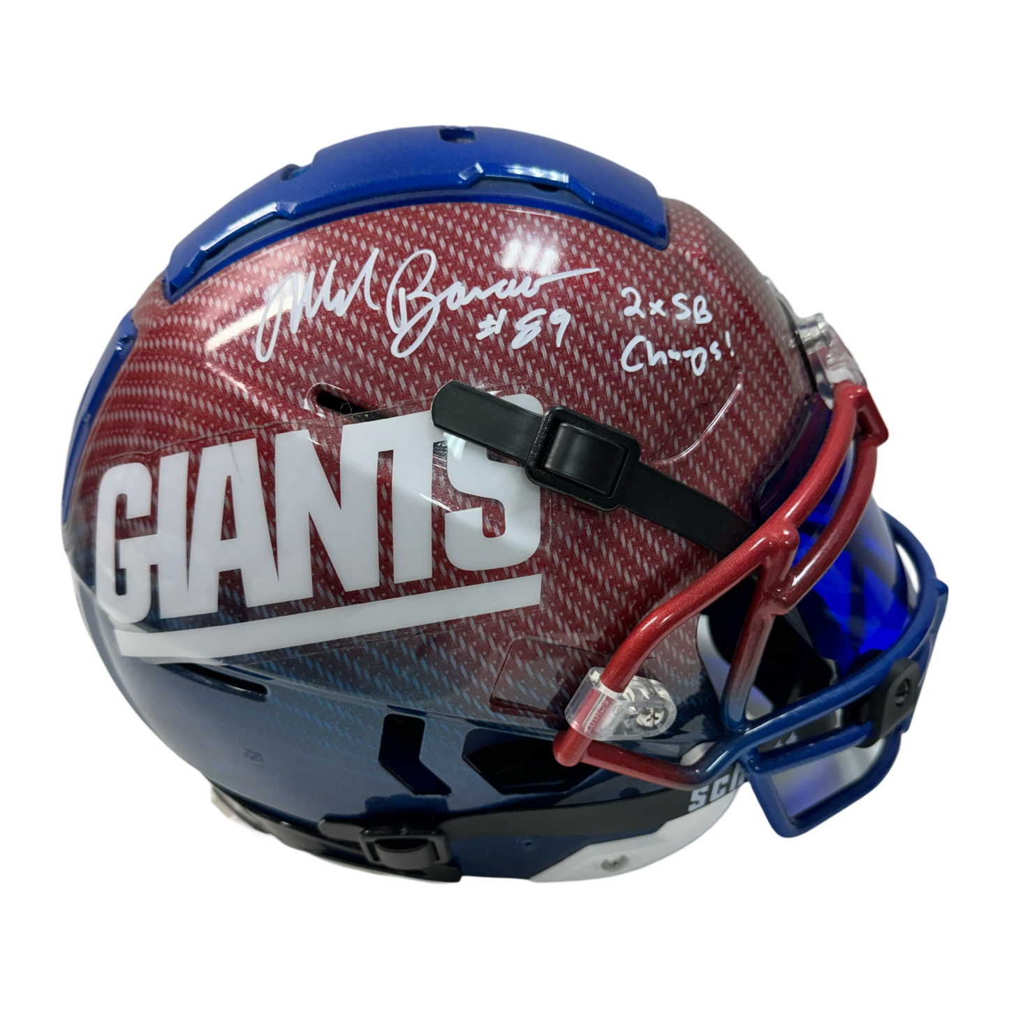 Mark Bavaro Autographed New York Giants Hydro Dipped F7 Authentic Helmet 2x SB Champs! Inscription JSA