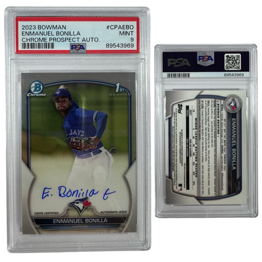 2023 Enmanuel Bonilla Autographed Bowman Chrome Prospects #CPAEBO PSA MINT 9
