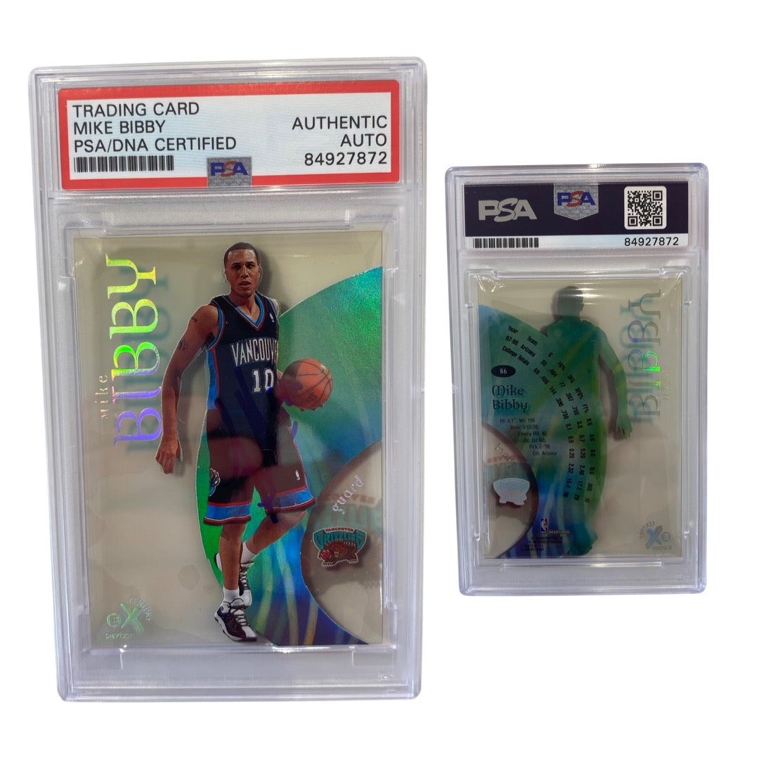 1998-99 Mike Bibby Skybox EX Century Rookie Card #86 Autographed PSA Auto Authentic