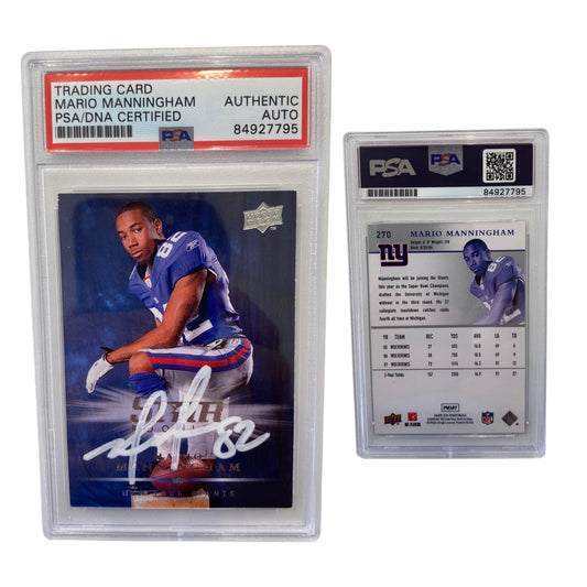 2008 Mario Manningham Upper Deck Star Rookie #270 Autographed PSA Auto Authentic