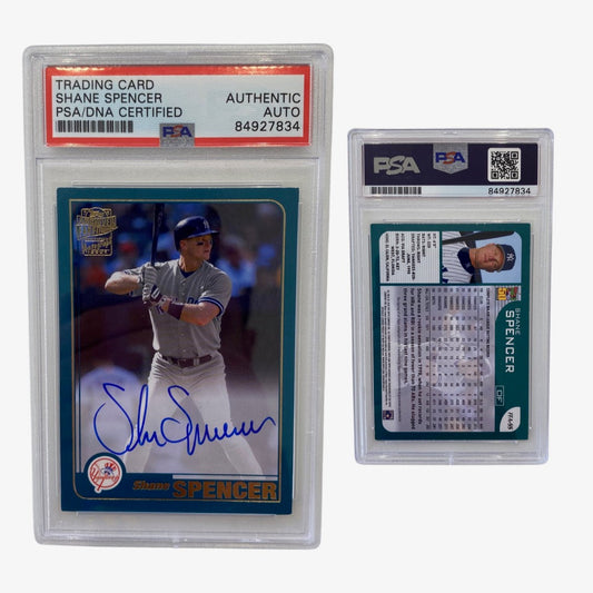 2020 Shane Spencer Topps Archives Fan Favorites Cartified Autograph Issue Green #55 Autographed PSA Auto Authentic