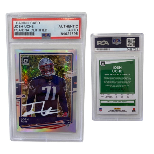 2020 Josh Uche Panini Prizm Donruss Optic Rookie Card Silver Prizm #137 Autographed PSA Auto Authentic