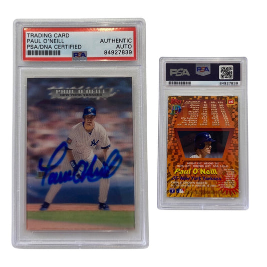 1995 Paul O'Neill Topps DIII #26 Autographed PSA Auto Authentic
