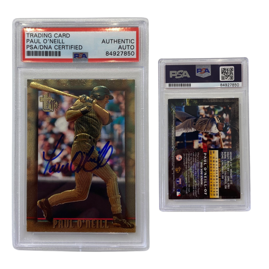 1995 Paul O'Neill Topps Embossed #72 Autographed PSA Auto Authentic