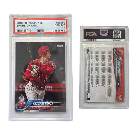 2018 Shohei Ohtani Topps UPD #US189 PSA GEM MT 10