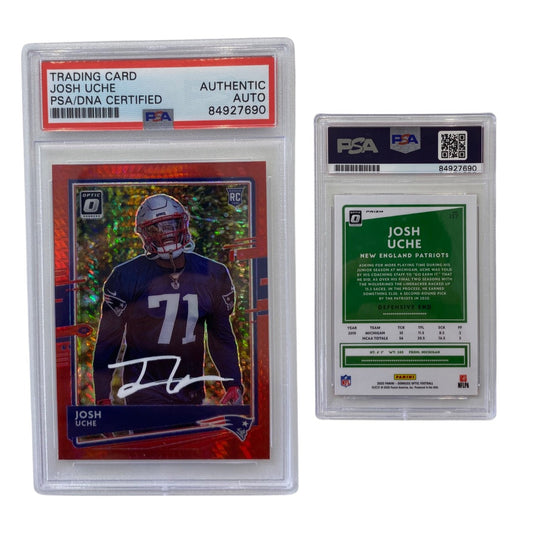 2020 Josh Uche Panini Prizm Donruss Optic Rookies Red Stars #137 Autographed PSA Auto Authentic