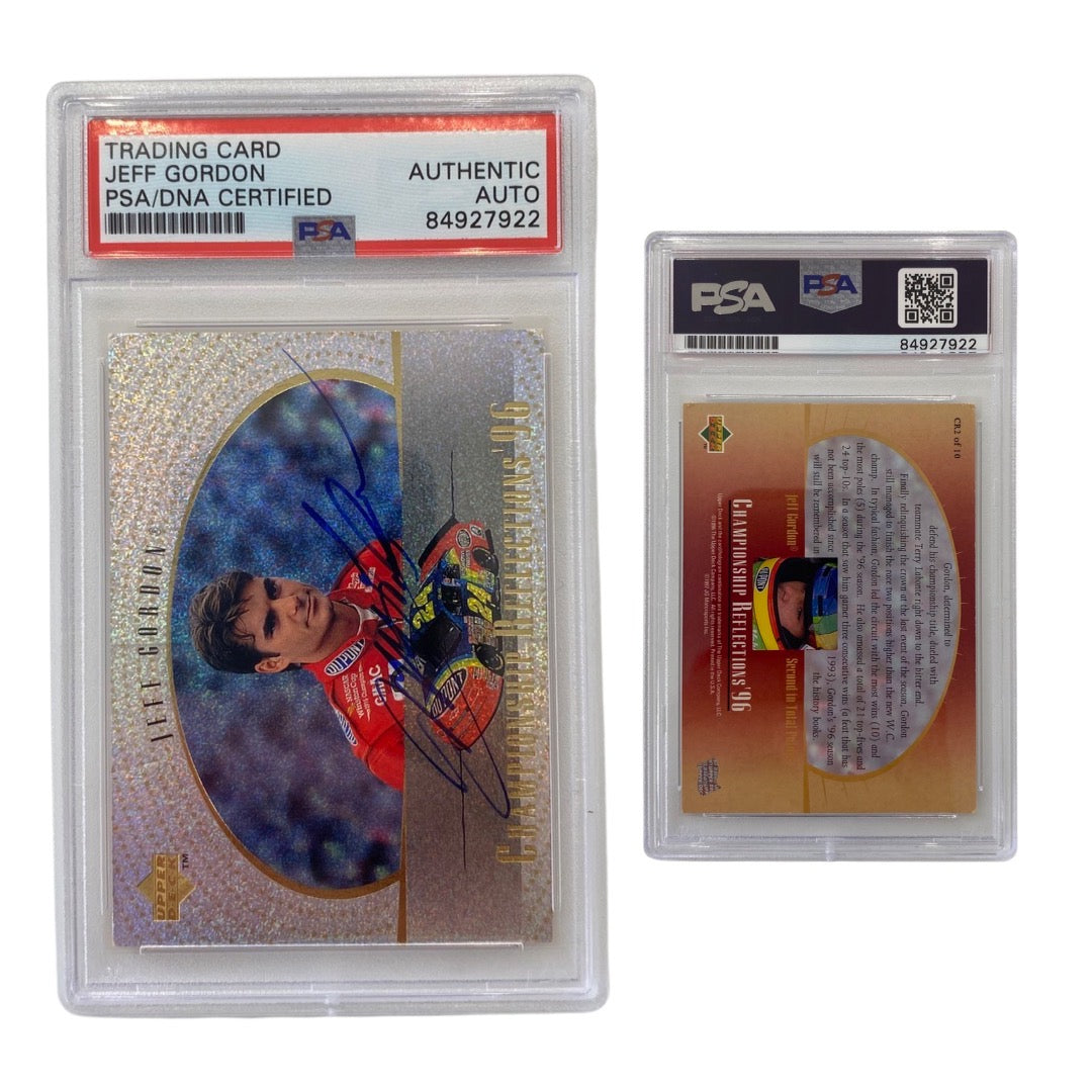 1996 Jeff Gordon Upper Deck Champions Reflections -10 Autographed PSA Auto Authentic