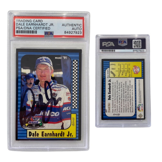 1998 Dale Earnhardt Jr Maxx Race Cards !0th Anniversary #97 Autographed PSA Auto Authentic