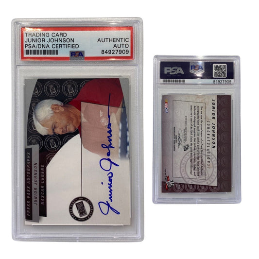 2002 Junior Johnson Press Pass 10th Anniversary Nascar Legend Autographed PSA Auto Authentic