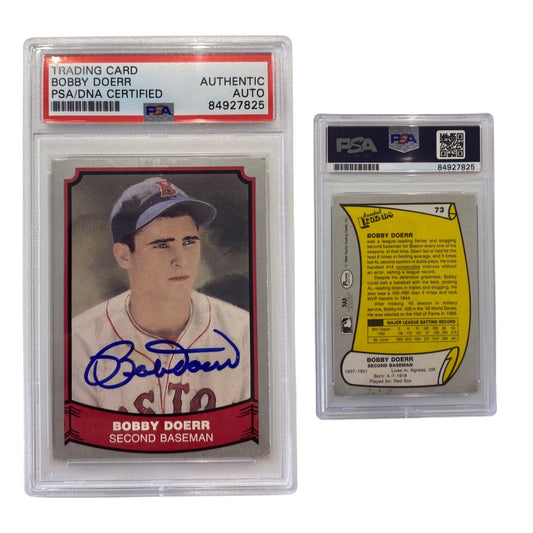 1988 Bobby Doerr Pacific Baseball Legends #73 Autographed PSA Auto Authentic