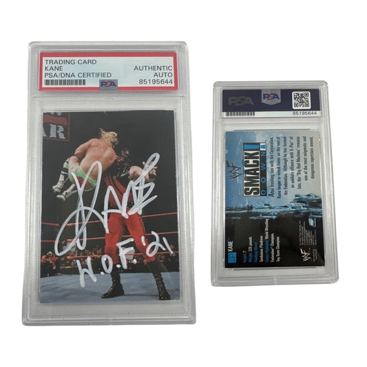 1999 Kane WWF #13 "H.O.F. 21" Inscription PSA Authentic Auto