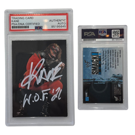 1999 Kane WWF #49 "H.O.F. 21" Inscription PSA Authentic Auto