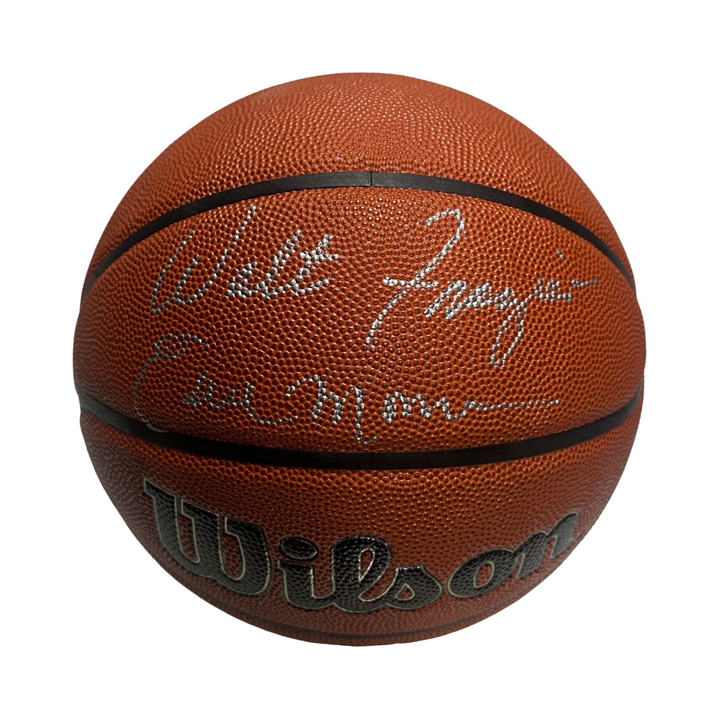 Walt Frazier & Earl Monroe Autographed New York Knicks Wilson Basketball Beckett