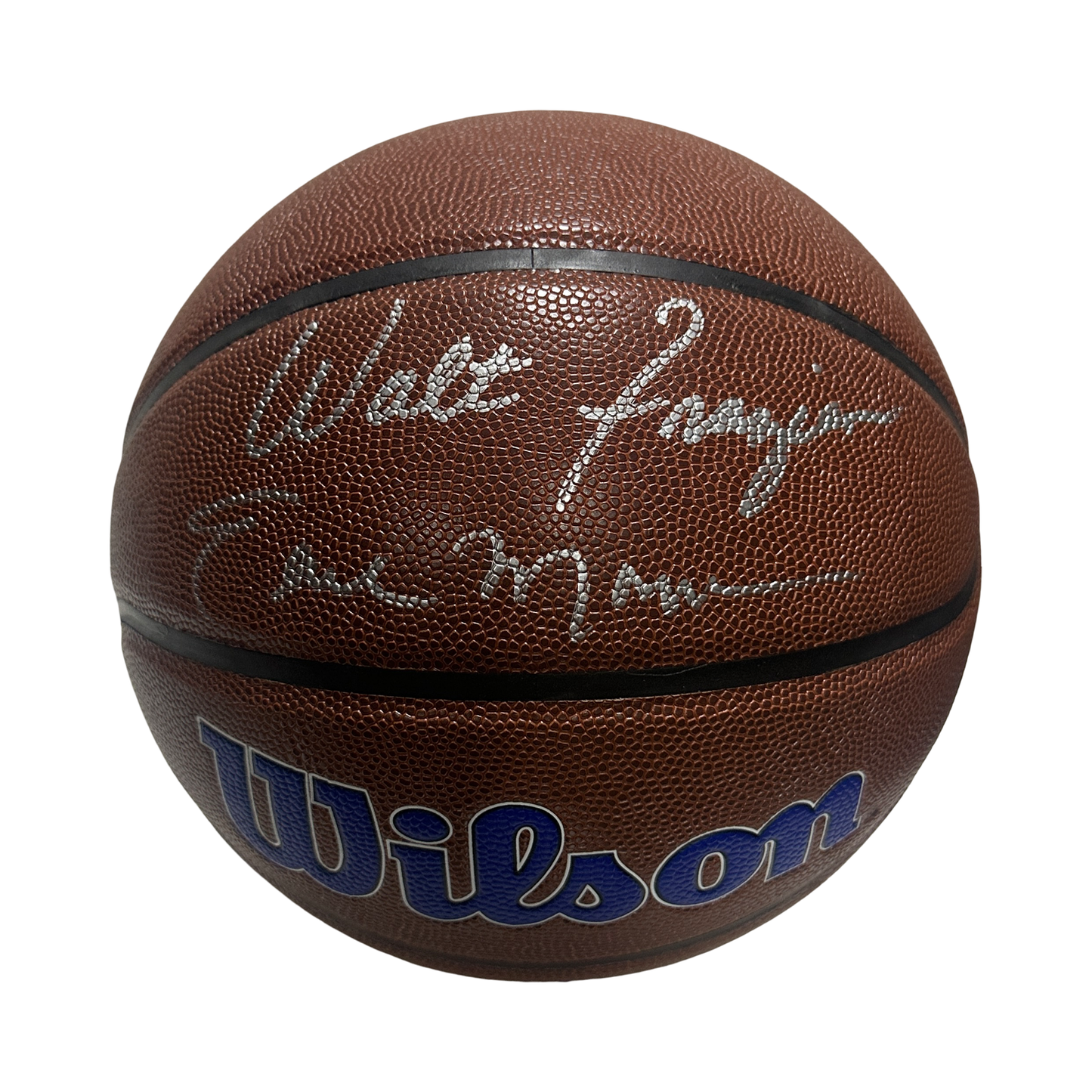 Walt Frazier & Earl Monroe Autographed New York Knicks Wilson Logo Basketball Beckett