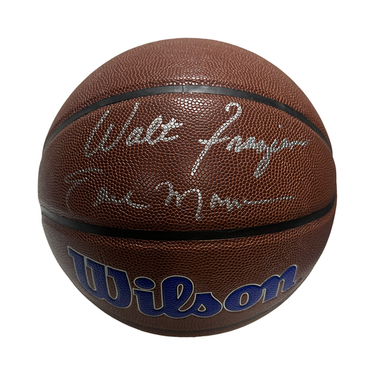 Walt Frazier & Earl Monroe Autographed New York Knicks Wilson Logo Basketball Beckett