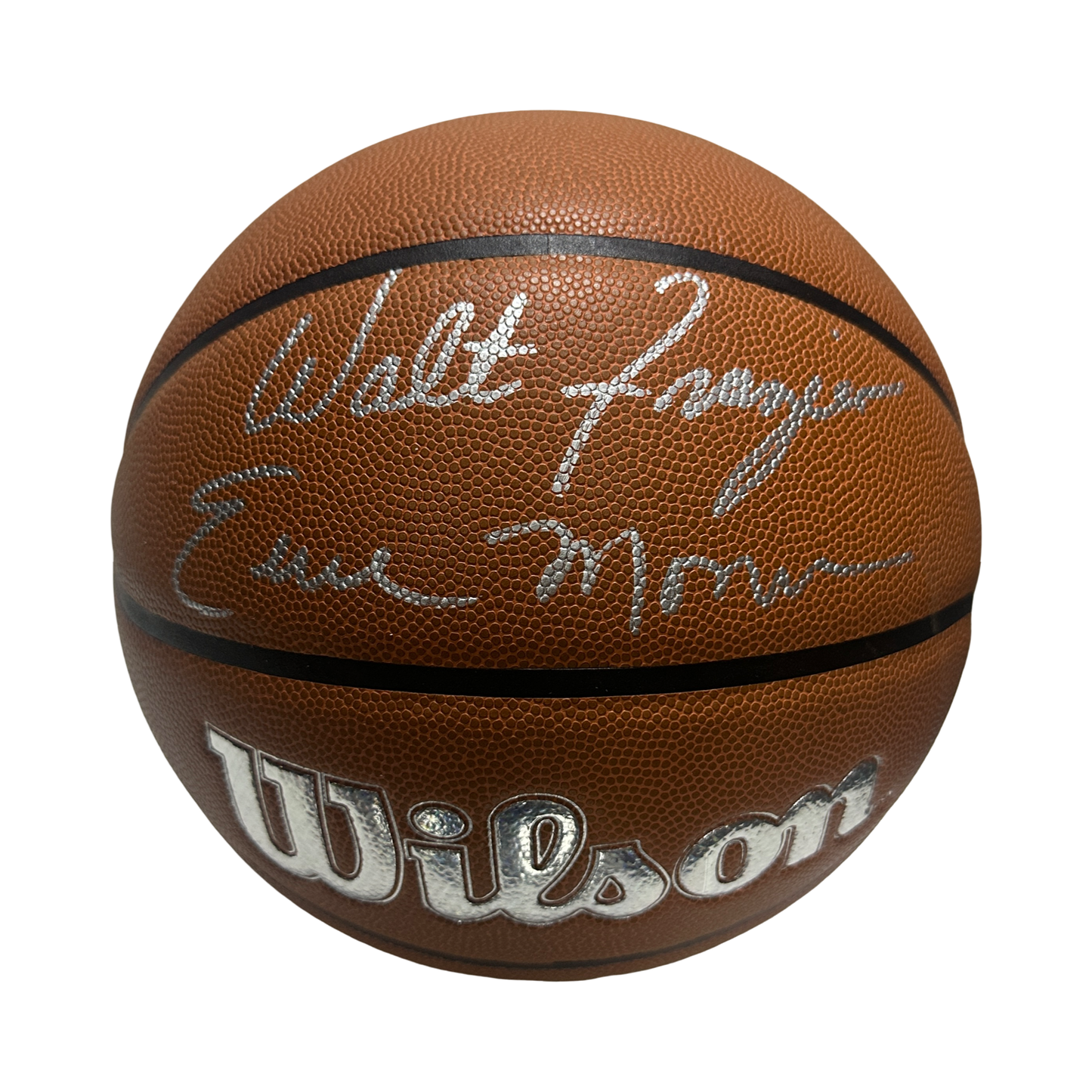 Walt Frazier & Earl Monroe Autographed New York Knicks Wilson 75th Anniversary Basketball Beckett