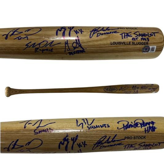 Full Sandlot Cast Autographed Louisville Slugger Beckett