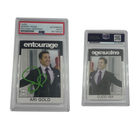 Jeremy Piven Autographed Ari Gold Entourage Card Arms Out Green Ink PSA Auto Authentic
