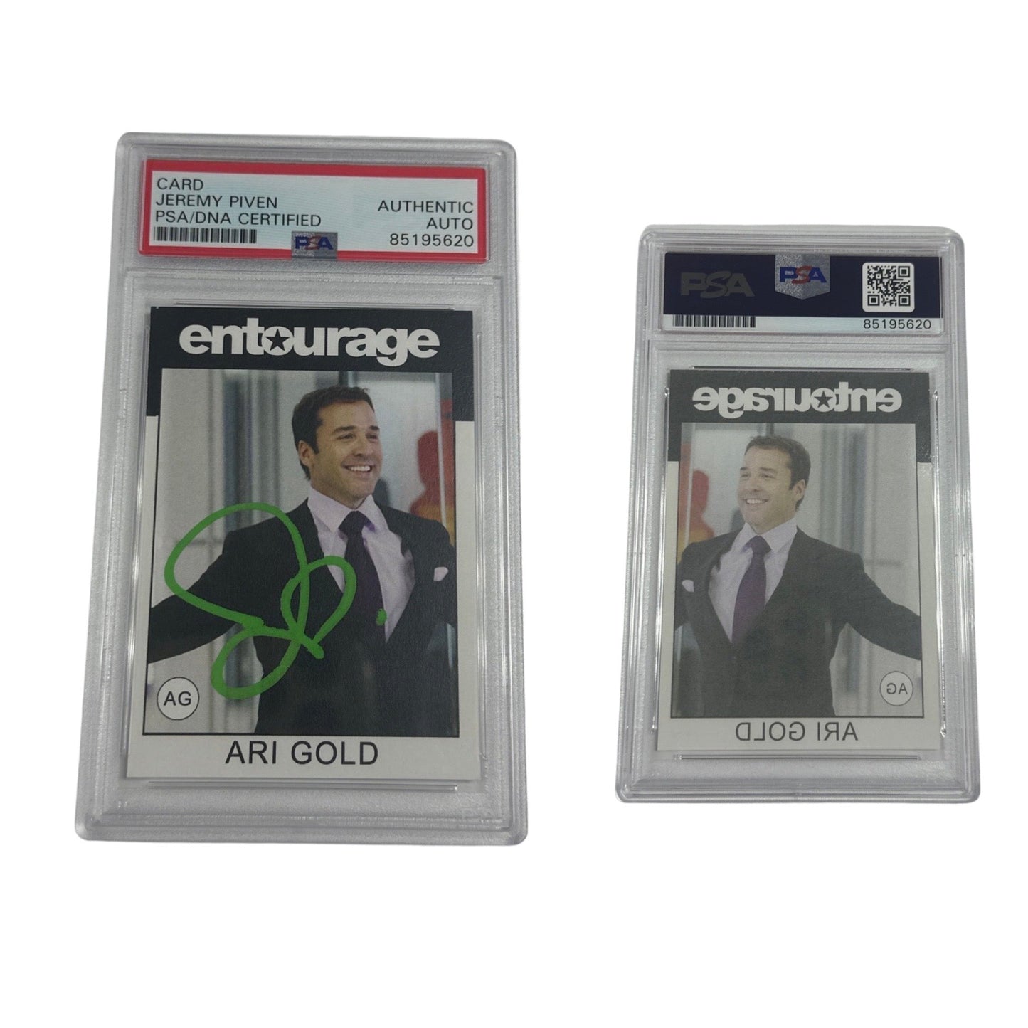 Jeremy Piven Autographed Ari Gold Entourage Card Arms Out Green Ink PSA Auto Authentic