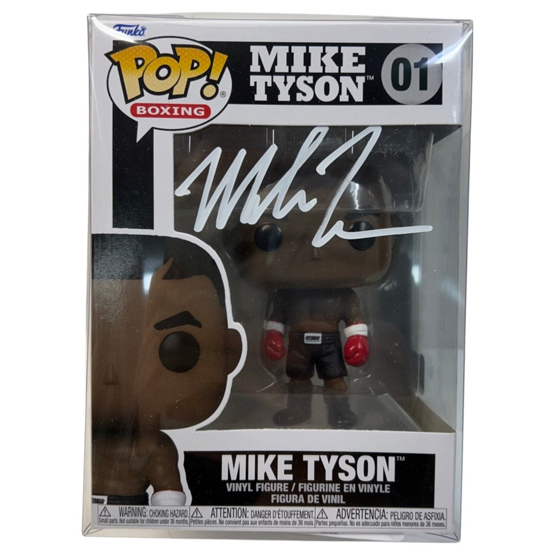 Mike Tyson Autographed Funko Pop White Ink Fiterman COA