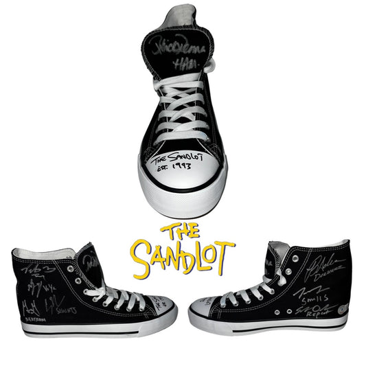 The Sandlot Cast Autographed Black Sneaker Beckett