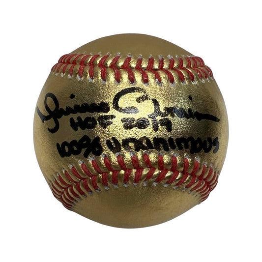 Mariano Rivera Autographed New York Yankees Gold OMLB HOF 2019, 100% Unanimous Inscriptions Steiner CX