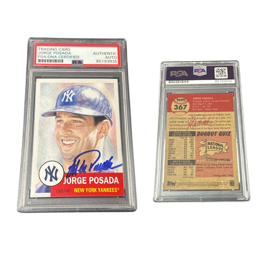 2020 Jorge Posada Topps The Living Set #367 PSA Authentic Auto