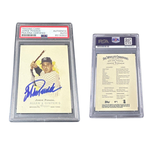 2006 Jorge Posada Topps Allen & Ginter #95 PSA Authentic Auto